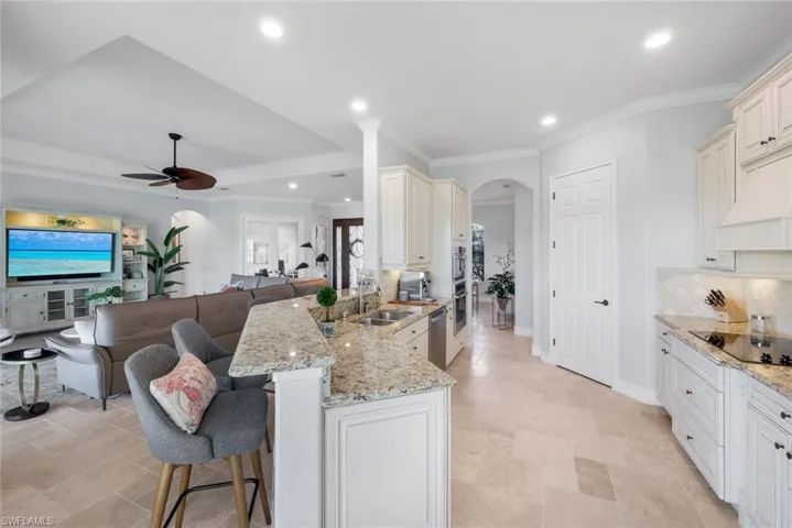 The spacious kitchen is open to the living area and you have a nice walk-in pantry with great storage!