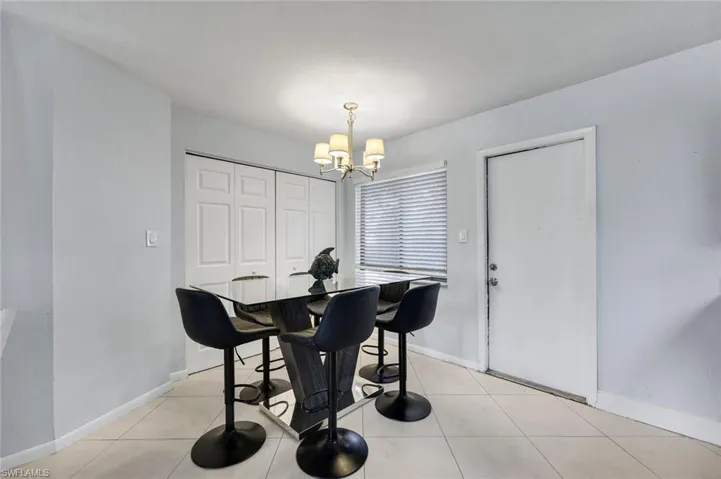 Enjoy breakfast, lunch, or a casual dinner. Washer and dryer are conveniently behind closet doors.