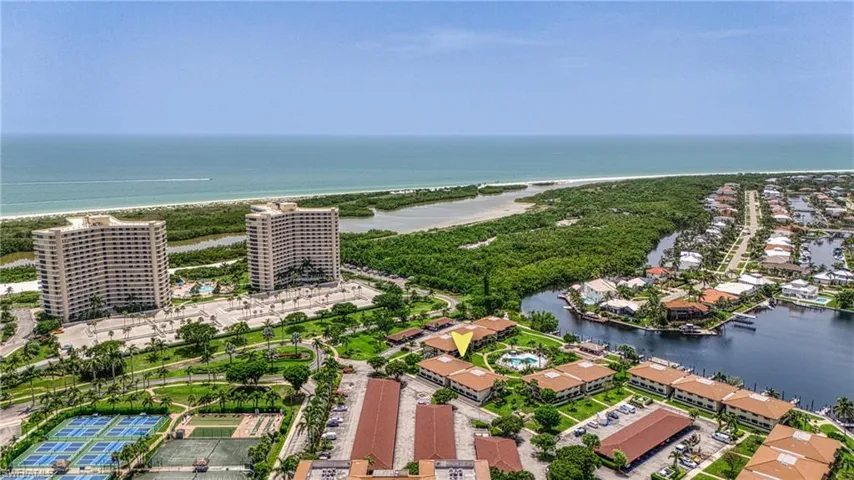 Aerial view of a large body of water