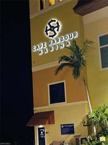 View of property at night