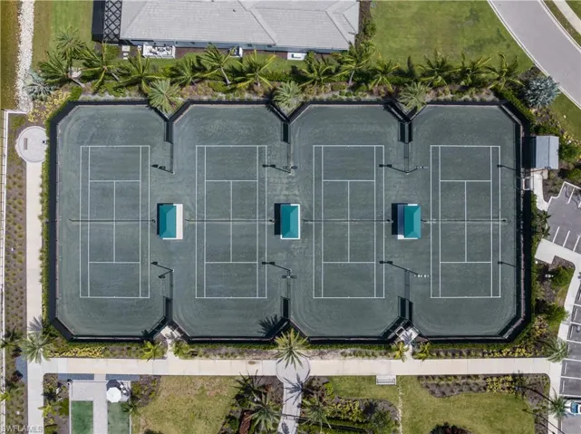 Birds eye view of property
