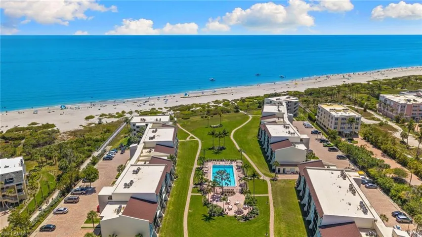 Drone / aerial view of extended coastline
