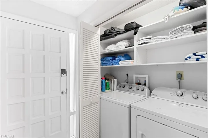 Laundry area with independent washer and dryer
