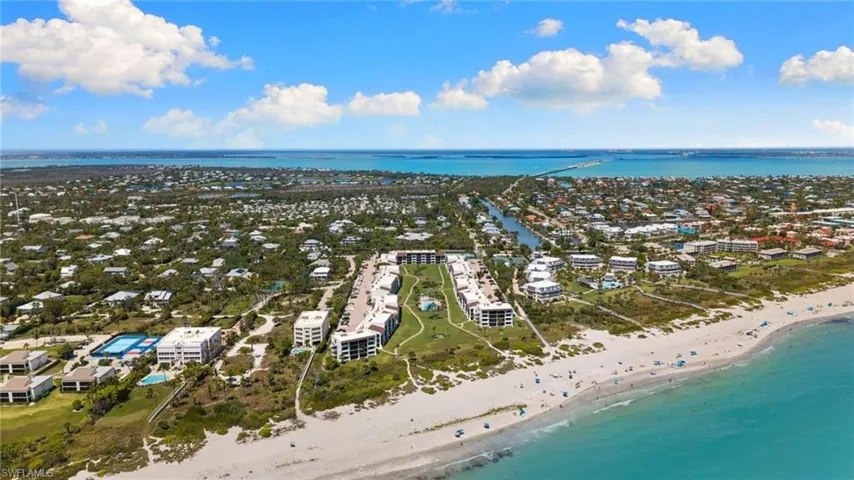 Drone / aerial view of extended coastline