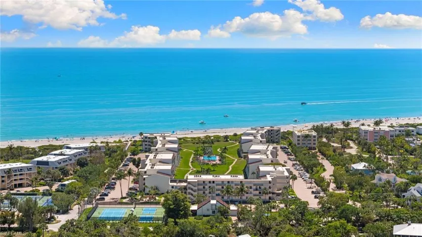 Drone / aerial view of extended coastline
