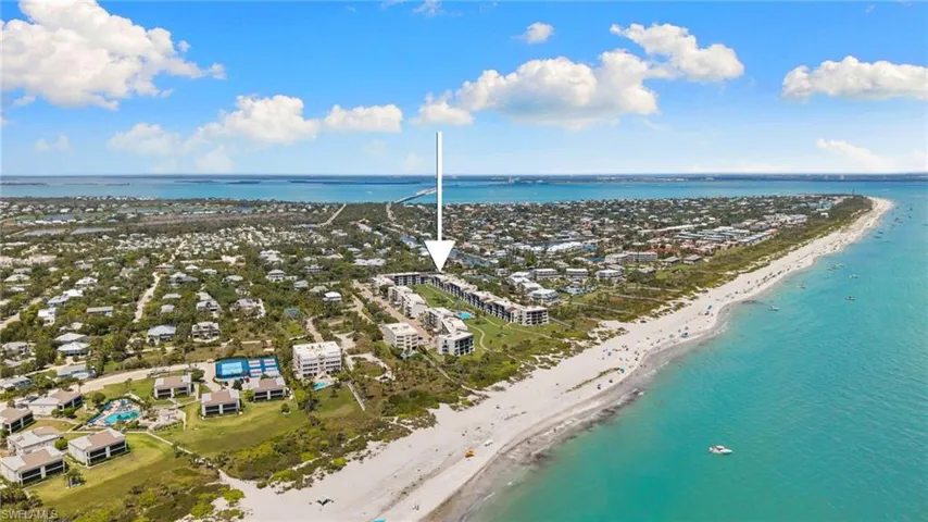 Drone / aerial view of expansive coastline