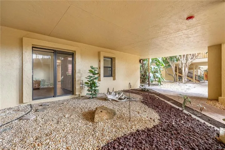 View of patio from guest bedroom