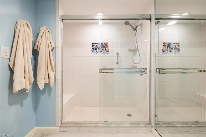 Bathroom featuring a stall shower