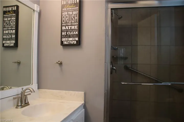 Bathroom featuring vanity