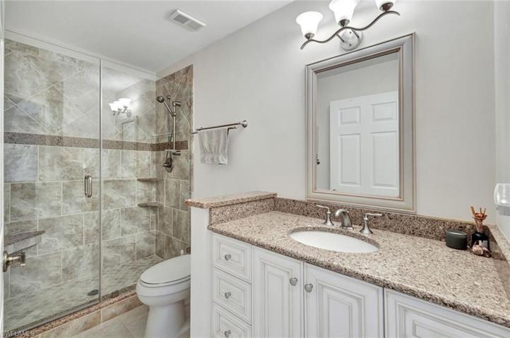 Nicely updated and spacious guest bath.