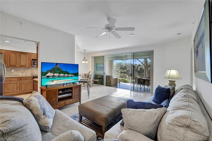 Light, bright and airy -- rarely available first floor condo with nice updates and a stunning view in Bonita Bay!