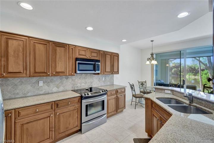 Enjoy the beautiful lake view as you prepare your favorite meal.