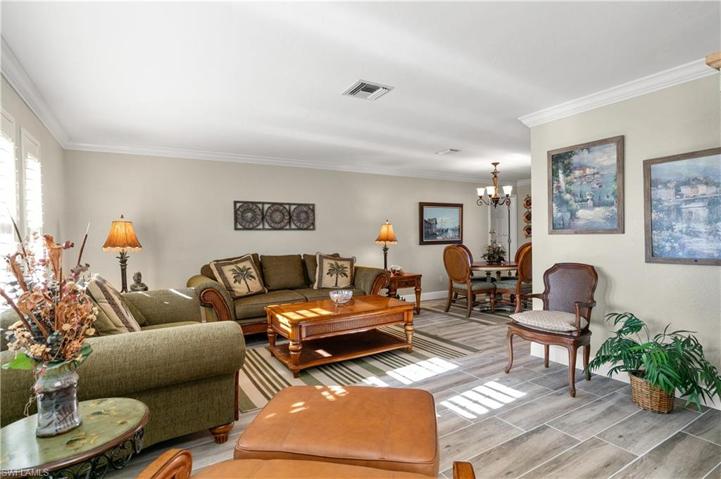 Living and formal dining area