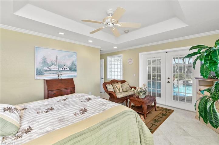 French doors out to the lanai. There is a walk in closet in the room also.