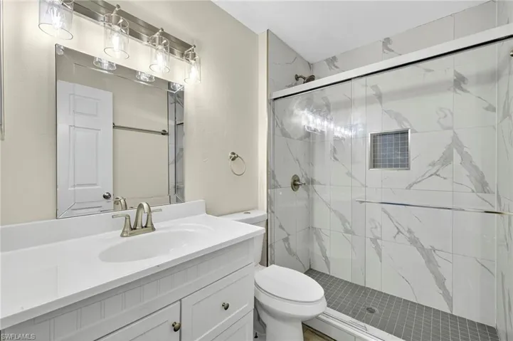 Guest Bathroom with Beautiful Tile Shower