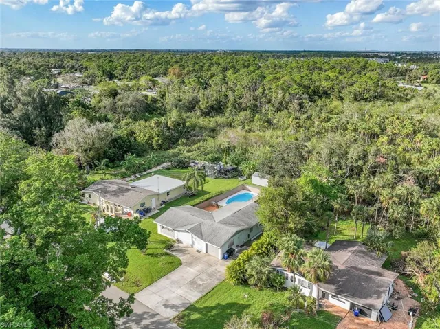 Birds eye view of property