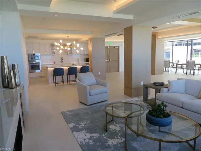 Social Room, opens to pool with great gulf views