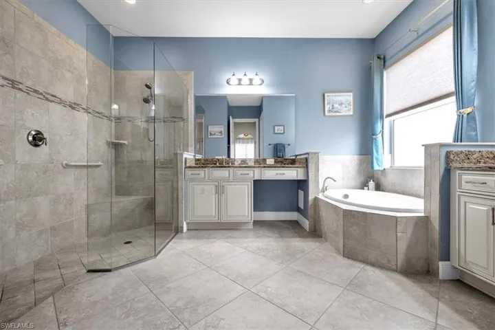 Roomy master bath