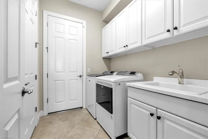 Laundry with extra storage and utility sink
