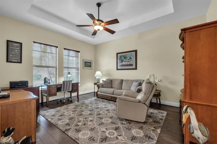Great natural light from the front of the house in den