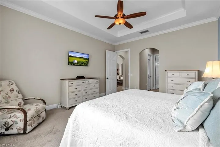 Owner's suite with tray ceiling