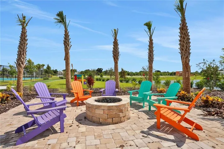 View of patio / terrace featuring a fire pit