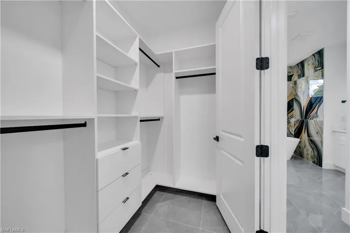 View of walk in closet