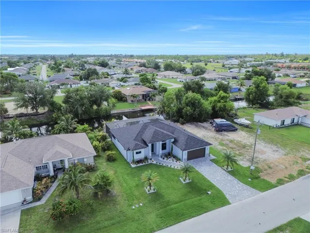 Aerial view of residential area