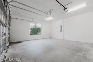 Garage with electric panel