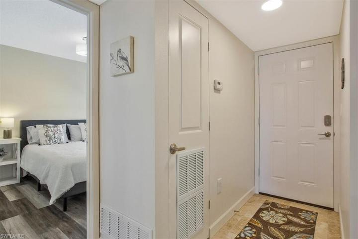 Gust bedroom with its own bath just a step outside the door  new vinyl flooring