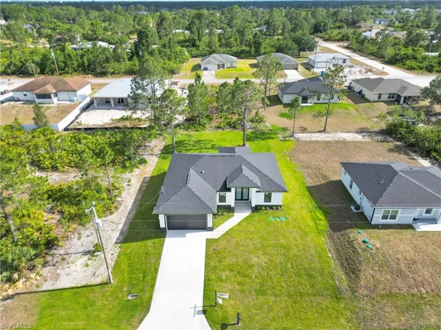 Aerial view of residential area