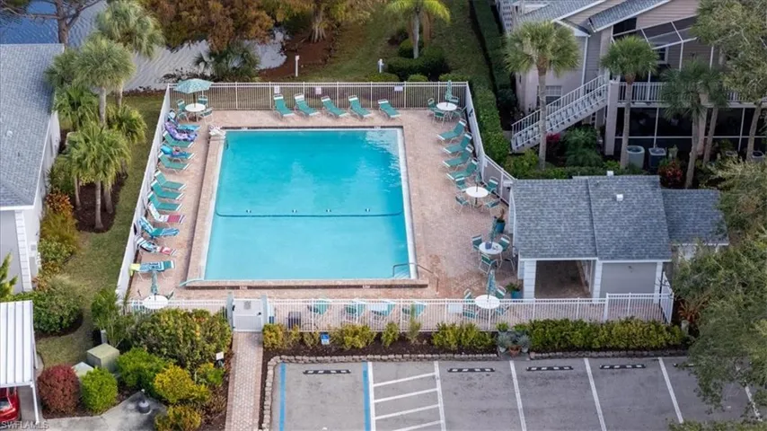 Bird's eye view of a pool