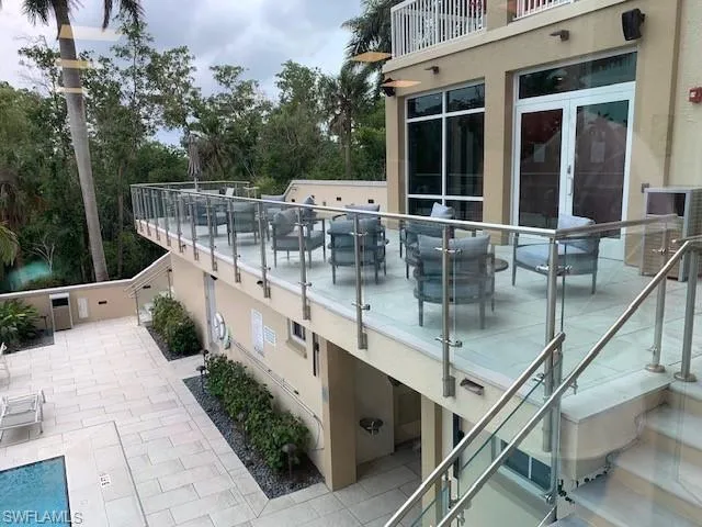 View of terrace featuring a balcony