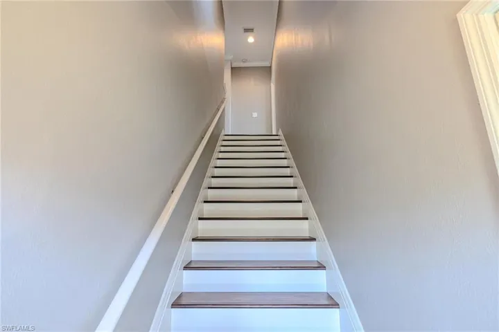 Stairs leading up to living quarters