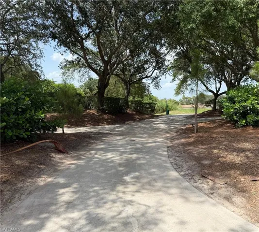 view of trail entry at end of street