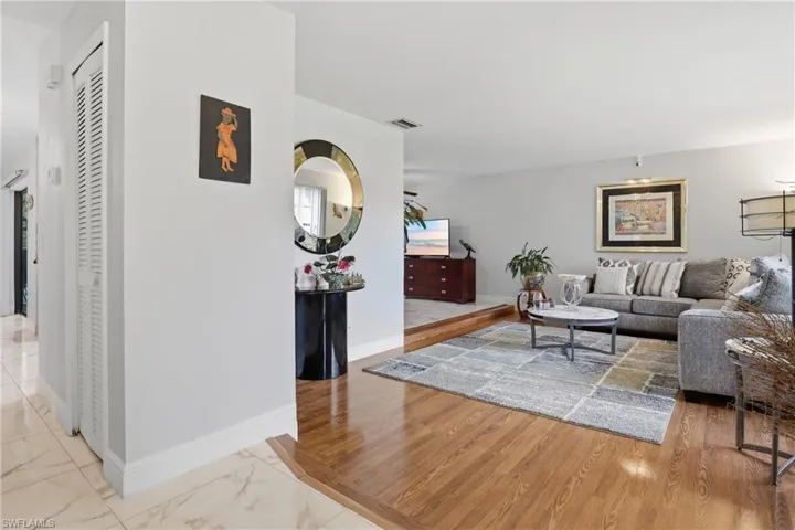 Living room with baseboards