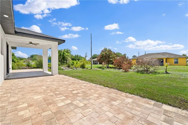 View of patio / terrace featuring ceiling fan