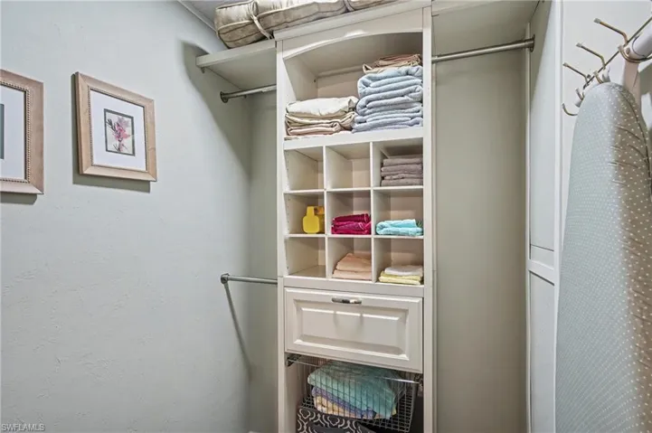 View of walk in closet