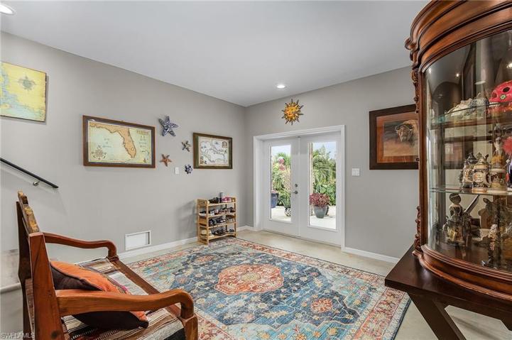 towards front door