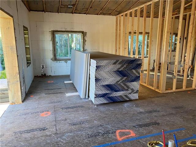 This shows the 2nd bedroom under construction
