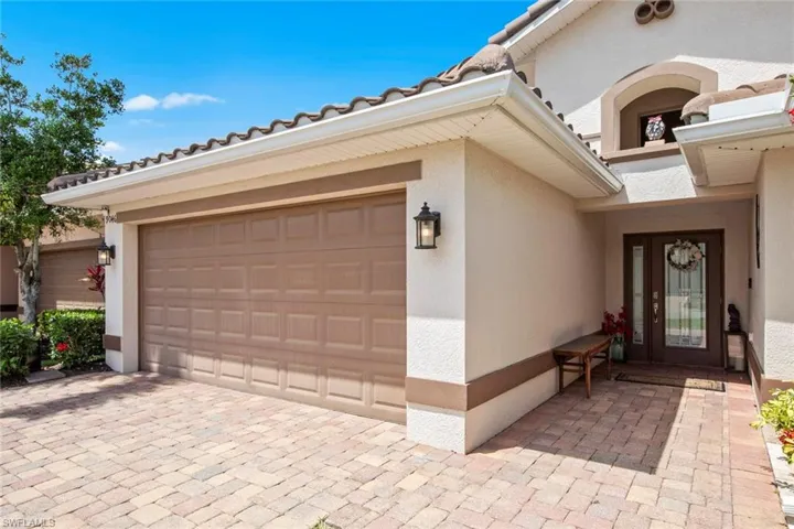 Brick paver driveway and walkway to entrance