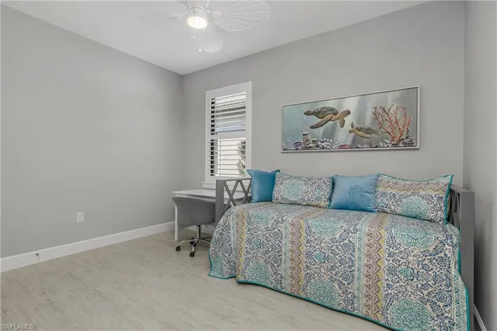 Another guest bedroom showing trundle bed here, but it is large enough for a queen bed for guests.