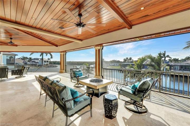 Seating area and Fire Pit on Second Floor Balcony