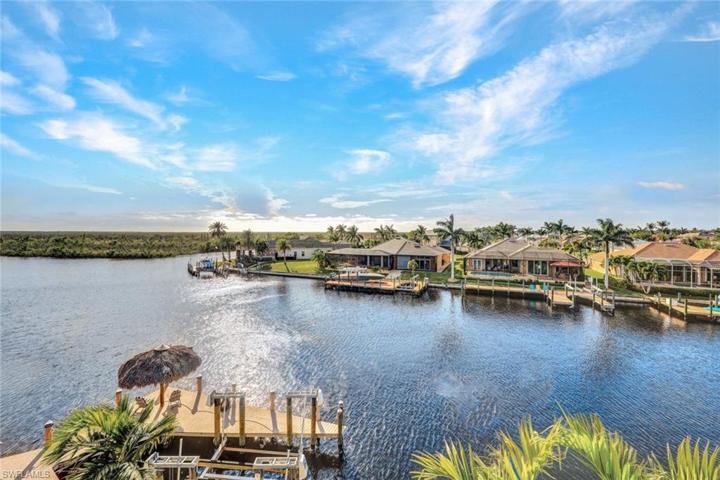 View of the Dock, Tiki Hut, Intersecting Canals & Preserve