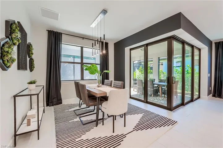 Dining room featuring french doors