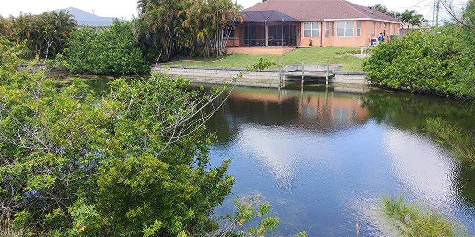 Canal behind the subject lot