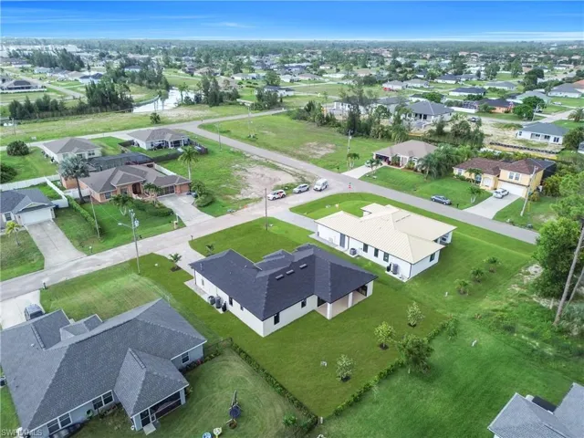 Aerial view of residential area