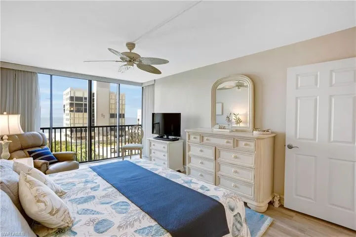 Spacious with floor to ceilings silders.