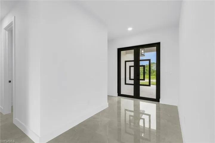 Empty room with french doors