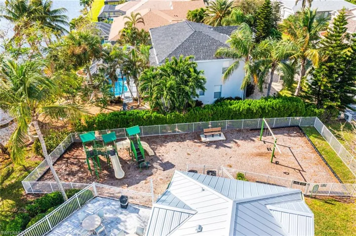 Birds eye view of property